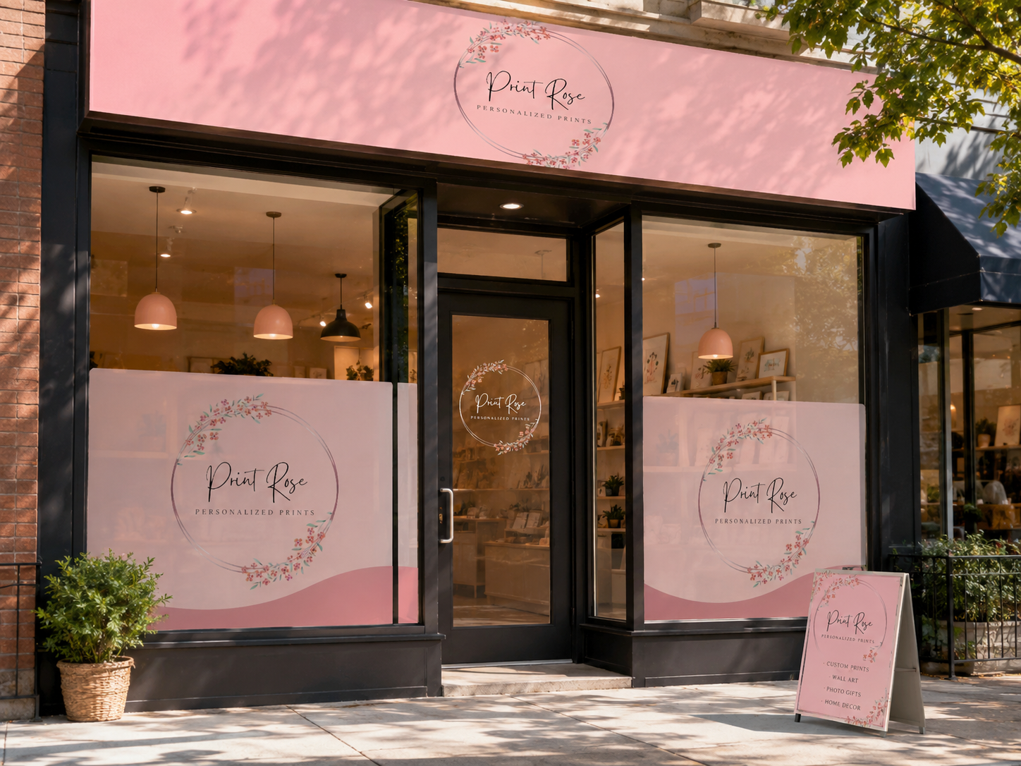 Shopfront window branding